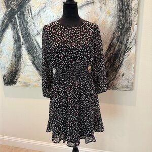 Aqua by Bloomingdale's Black Dress with White and Fushia Accents